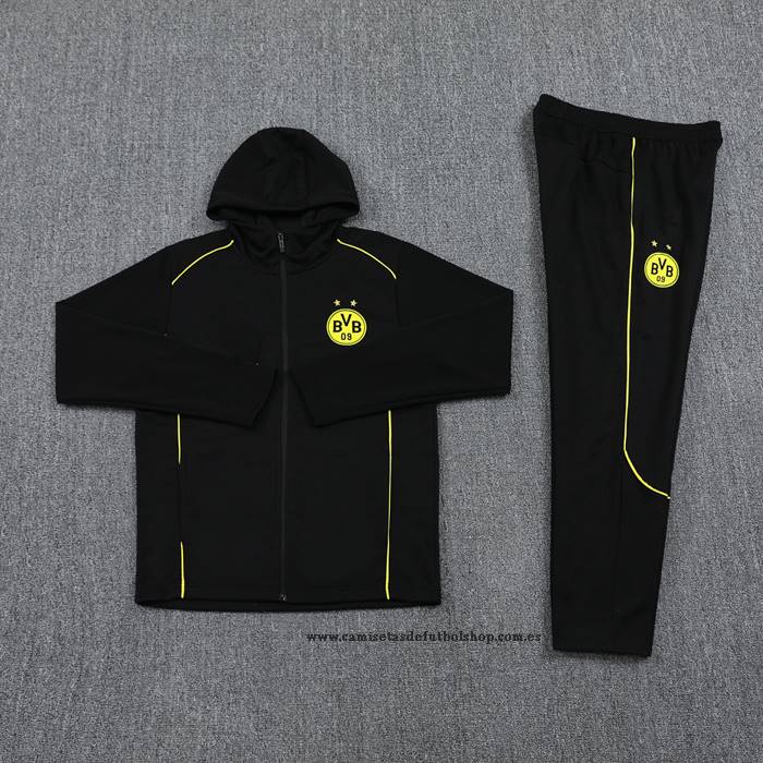 Chandal con Capucha del Borussia Dortmund 2024 Negro